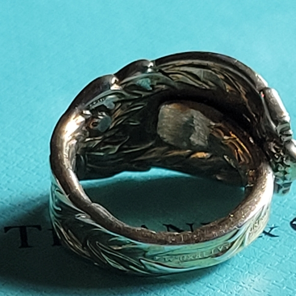 1880 Tiffany & Company Chrysanthemum Spoon Ring in Gold Vermeil #83 - Picture 5 of 8